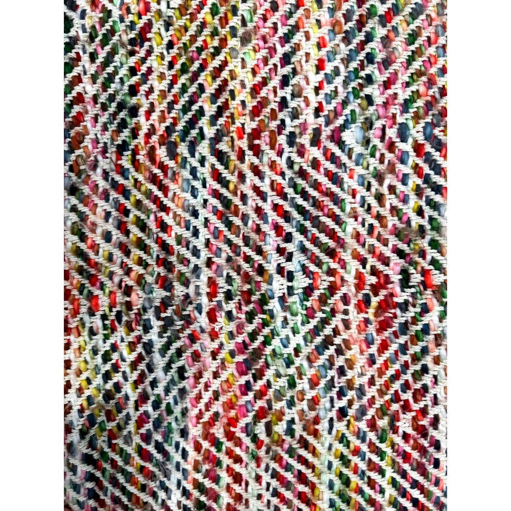 World Market Multicolor Woven Throw Blanket Boho Fringe 50x60 Tassels Textured - Picture 8 of 8